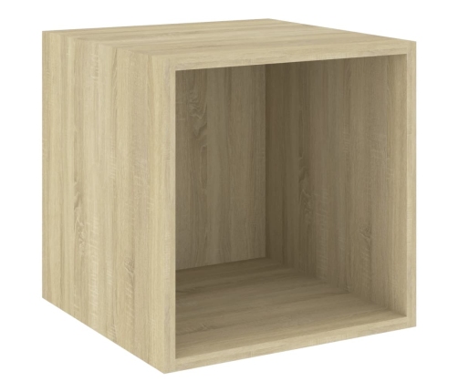 vidaXL Armario de pared madera contrachapada roble sonoma 37x37x37 cm