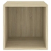 Armario de pared 2 uds madera contrachapada roble 37x37x37 cm