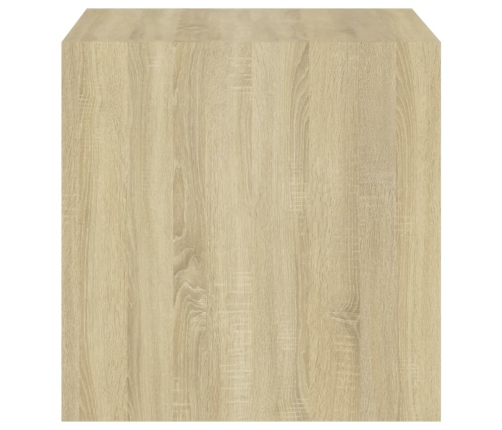 Armario de pared 2 uds madera contrachapada roble 37x37x37 cm