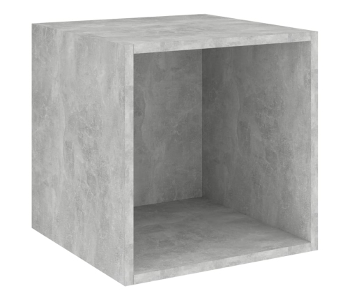 vidaXL Armario de pared madera contrachapada gris hormigón 37x37x37 cm