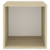 vidaXL Armario de pared madera contrachapada blanco y roble 37x37x37cm