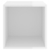 vidaXL Mueble de pared madera contrachapada blanco brillo 37x37x37 cm