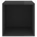 Armario de pared 2 uds madera contrachapada negro 37x37x37 cm