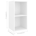 vidaXL Mueble de pared para TV madera contrachapada blanco 37x37x72 cm