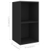 vidaXL Mueble de pared para TV madera contrachapada negro 37x37x72 cm