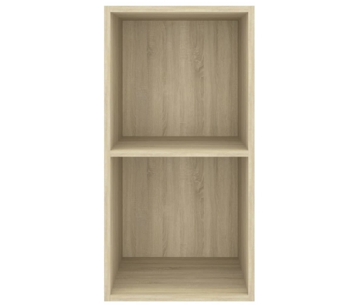 Mueble de pared para TV madera contrachapada roble 37x37x72 cm