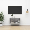 Mueble de pared de TV madera contrachapada hormigón 37x37x72 cm