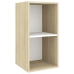 Mueble TV de pared madera contrachapada blanco roble 37x37x72cm