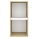 Mueble TV de pared madera contrachapada blanco roble 37x37x72cm