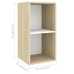 Mueble TV de pared madera contrachapada blanco roble 37x37x72cm