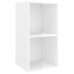 Mueble TV pared madera contrachapada blanco brillo 37x37x72 cm