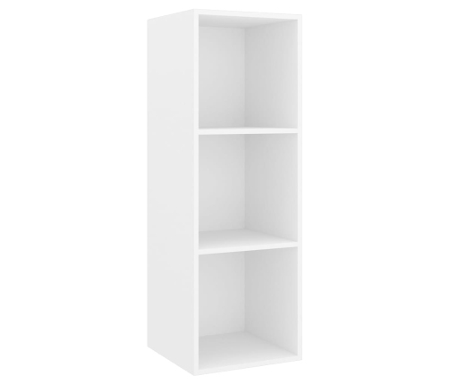 Mueble de pared para TV madera contrachapada blanco 37x37x107cm