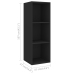 Mueble de pared para TV madera contrachapada negro 37x37x107 cm