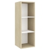 Mueble TV pared madera contrachapada blanco roble 37x37x107 cm