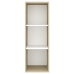 Mueble TV pared madera contrachapada blanco roble 37x37x107 cm