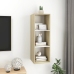 Mueble TV pared madera contrachapada blanco roble 37x37x107 cm