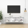 TV de pared con madera contrachapada blanco 37x37x142,5 cm