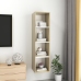 Mueble TV pared madera contrachapada blanco roble 37x37x142,5cm