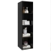 Mueble TV pared contrachapada negro brillo 37x37x142,5 cm