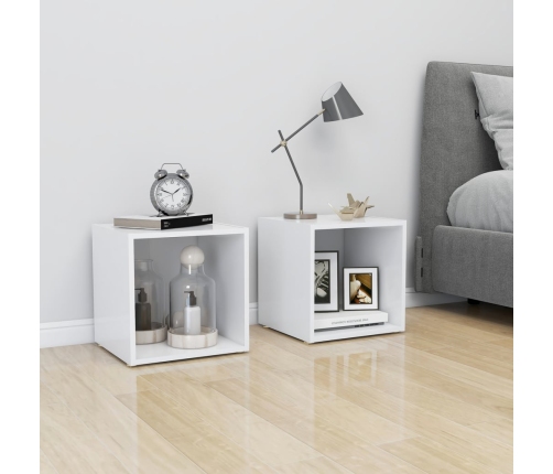 Mueble para TV madera contrachapada blanco 37x35x37 cm