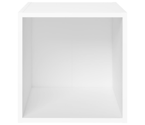 vidaXL Muebles para TV 2 uds madera contrachapada blanco 37x35x37 cm