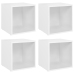 Muebles para TV 4 uds madera contrachapada blanco 37x35x37 cm