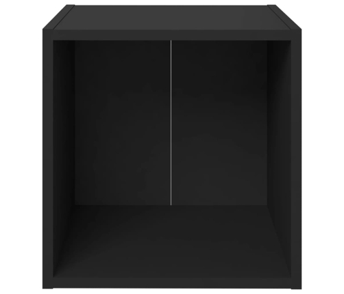 Mueble para TV madera contrachapada negro 37x35x37 cm