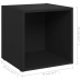 Mueble para TV madera contrachapada negro 37x35x37 cm