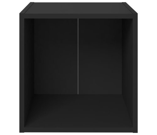 Muebles para TV 4 uds madera contrachapada negro 37x35x37 cm