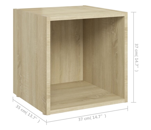 Mueble para TV madera contrachapada roble Sonoma 37x35x37 cm