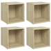 Muebles de TV 4uds madera contrachapada roble Sonoma 37x35x37cm