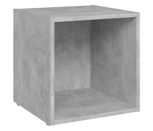 vidaXL Mueble para TV madera contrachapada gris hormigón 37x35x37 cm