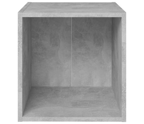 vidaXL Mueble para TV madera contrachapada gris hormigón 37x35x37 cm