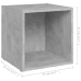 Mueble de TV 2uds madera contrachapada gris hormigón 37x35x37cm