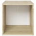 Mueble TV madera contrachapada blanco y roble Sonoma 37x35x37cm