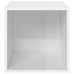 Mueble para TV madera contrachapada blanco brillo 37x35x37 cm