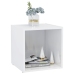 Mueble para TV madera contrachapada blanco brillo 37x35x37 cm