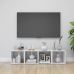 Mueble para TV madera contrachapada blanco brillo 37x35x37 cm