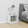 Mueble para TV madera contrachapada blanco brillo 37x35x37 cm