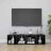 Mueble para TV madera contrachapada negro brillo 37x35x37 cm