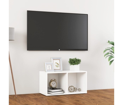 Mueble para TV madera contrachapada blanco 72x35x36,5 cm