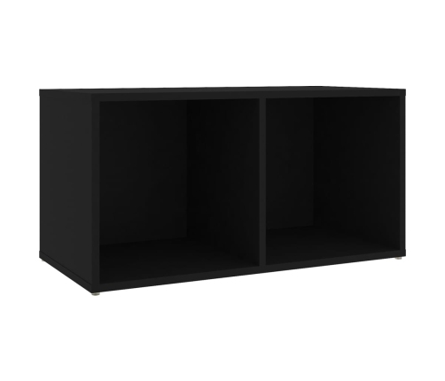 Mueble para TV madera contrachapada negro 72x35x36,5 cm