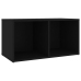 Mueble para TV madera contrachapada negro 72x35x36,5 cm