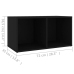 Mueble para TV madera contrachapada negro 72x35x36,5 cm