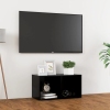 Mueble para TV madera contrachapada negro 72x35x36,5 cm