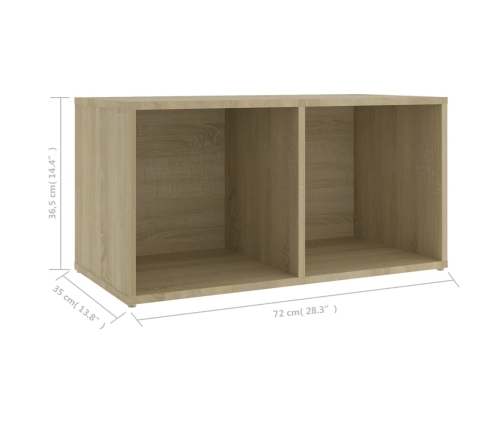 Mueble para TV madera contrachapada roble Sonoma 72x35x36,5 cm