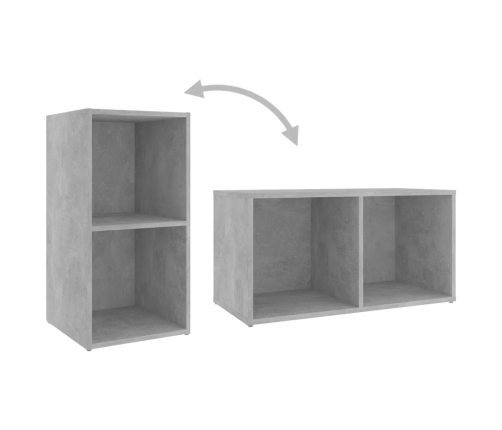 Mueble para TV madera contrachapada gris hormigón 72x35x36,5 cm