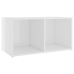 Mueble para TV madera contrachapada blanco brillo 72x35x36,5 cm