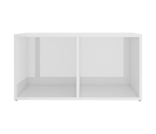 Mueble para TV madera contrachapada blanco brillo 72x35x36,5 cm