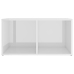 Mueble para TV madera contrachapada blanco brillo 72x35x36,5 cm